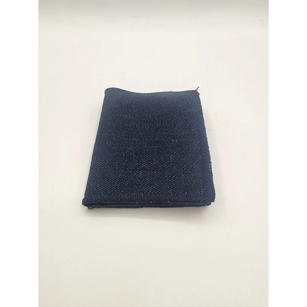 Dark Wash Denim Trifold Wallet Hook and Loop Closure OS set of 4